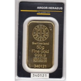 50 Gramm Goldbarren Neuware im Blister