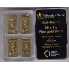 36 x 1 Gramm UnityBox XS Heimerle+Meule