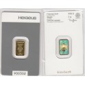 2 Gr Goldbarren Heraeus im Blister Kinebar