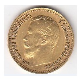 5 Rubel Russland Nikolaus II Goldmünze 1898