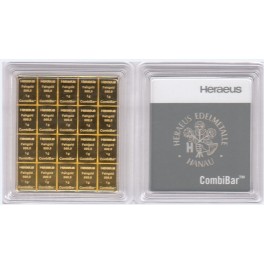 20x 1g Valcambi CombiBar Goldbarren