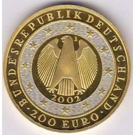1oz 200 Euro Goldmünze Übergang zur Währungsunion mit Zertifikat OHNE Box