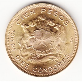 100 Pesos Chile Goldmünze