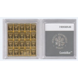 20x 1 Gramm Goldbarren CombiBar Valcambi