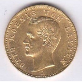 20 Mark 1905 Otto König von Bayern Goldmünze 