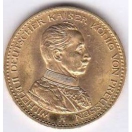 20 Mark Wilhelm II. in UNIFORM Preussen Goldmünze 