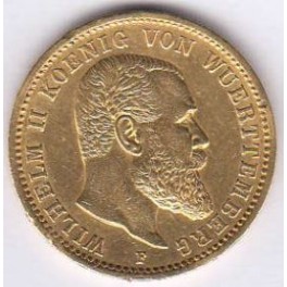 20 Mark Wilhelm II. Württemberg Goldmünze 