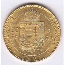 8 Forint Österreich-Ungarn mit Wappen versch. Jahrgänge
