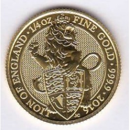 Queens Beasts Goldmünze 1/4oz - Lion of England