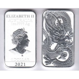 1oz Silberbarren Drache im Resale