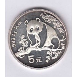 1/2 Unze Silber 5 Yuan Panda 1993
