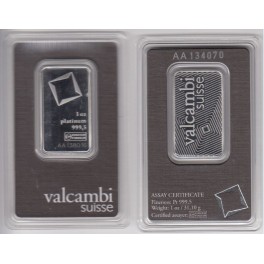 1oz Platinbarren Valcambi im Blister