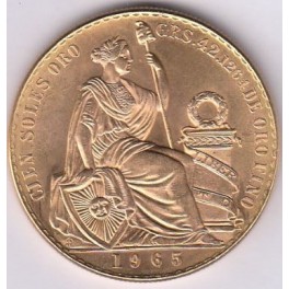 100 Soles Peru 1962 Goldmünze