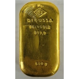 500 Gramm Degussa Goldbarren 