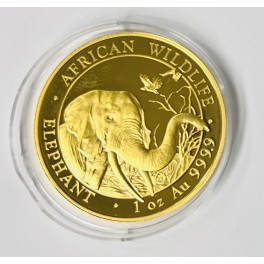 1oz Somalia Elefant 1000 Shillings African Wildlife 2018 Goldm&uuml;nze