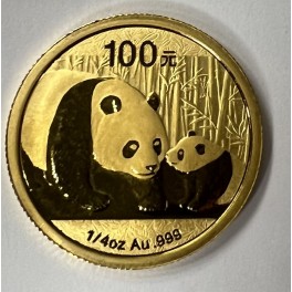 (rar!!) 1990er 1/4oz Panda 25 Yuan China Goldmünze