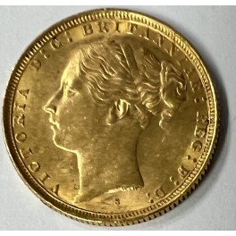 1 Sovereign 1885 S Young Head Goldmünze 