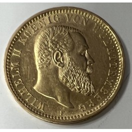 (rar!) 10 Mark 1911 F Wilhelm Württemberg Goldmünze