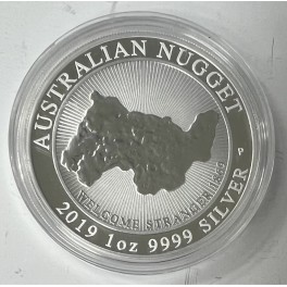 1oz Australian Nugget 2019 Silbermünze gekapselt