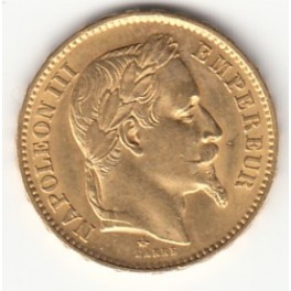 20 Francs Napoleon III mit Kranz versch. Jahrgänge
