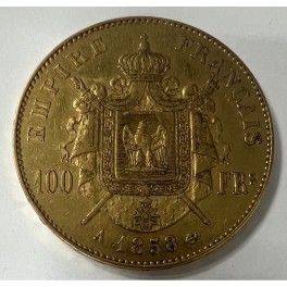 100 Francs Kaiser Napoleon III. Goldmünze 1858 A