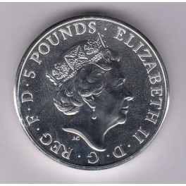 Queens Beasts Silbermünze 2oz - White Horse of Hanover 2020