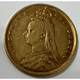 1/2 Sovereign Victoria Krone 1892 Wappen Goldmünze 