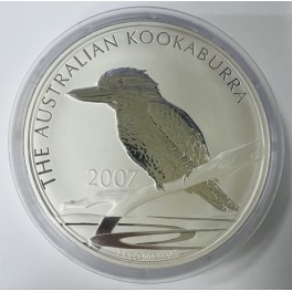 1 Kilo 2009 Kookaburra Silber Münze gekapselt