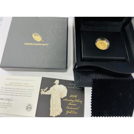 American Eagle 1/4 Unze Quarter Dollar 2016 Goldmünze mit Box und Zertifikat 
