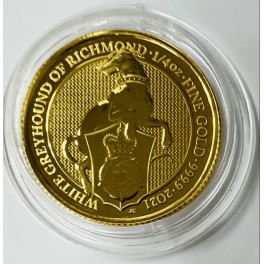 Queens Beasts Goldmünze 1/4oz - White Greyhound of Richmond