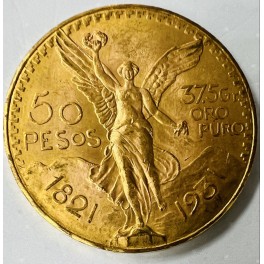 (rar!!!) 50 Pesos 1922 Goldmünze Mexico 