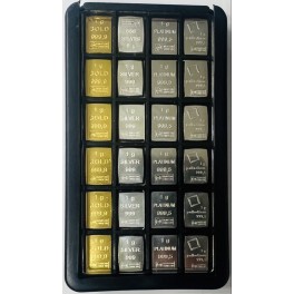6x4x 1 Gramm CombiBar Gold/Silber/Platin/Palladium Barren