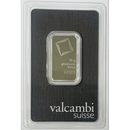 20g Platinbarren Valcambi im Blister