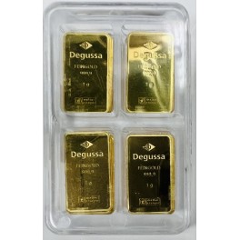 12x 1g Unity Box Heimerle und Meule Goldbarren