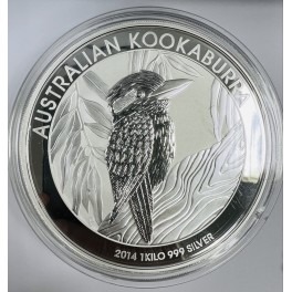 1 Kilo Silbermünze Kookaburra 2008 gekapselt