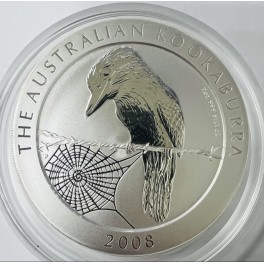 2oz Kookaburra Silbermünze 2008 gekapselt