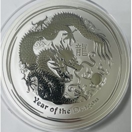 1 Kilo Year of the Dragon/Snake Silbermünze gekapselt