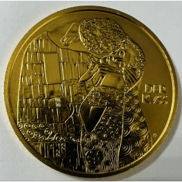 100 Euro Bildhauerei Der Kuss 2003 Goldmünze Österreich 