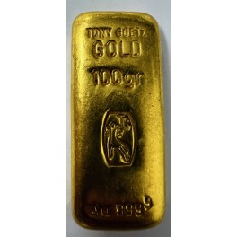 Sammlerstück: alter Tony Goetz Gussbarren 999,9 Goldbarren