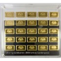 25x 1 Gramm Goldbarren CombiBar GEIGER Edelmetalle  im Blister