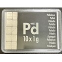 Palladium Barren und Münzen