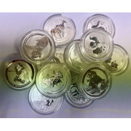 1/2oz Silbermünze versch. Motive gekapselt