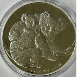 (rar, Erstausgabe) 1 Kilo Silbermünze Koala 2008 gekapselt
