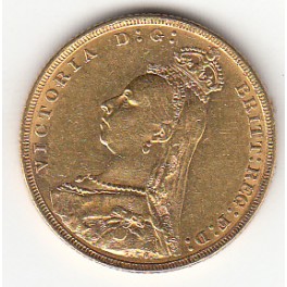 Goldmünze 1 Sovereign Victoria  Jubilee  Head m Krone 