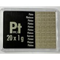 20x 1g Valcambi CombiBar Platinbarren