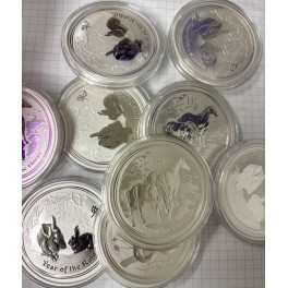 2oz versch. Motive Silberm&uuml;nze verschiedene Pr&auml;gungen