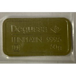 50g Platinbarren Degussa Resale