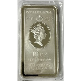10oz Silberbarren St. Helena Queen Elizabeth