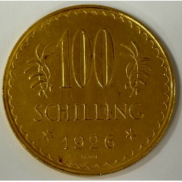 100 Schilling 1926 &Ouml;sterreich Goldm&uuml;nze
