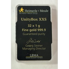 32x 1 Gramm UnityBox CombiBar Goldbarren